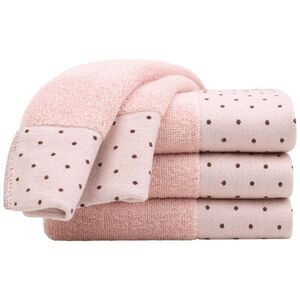Hand Towel Set 14 x 30 inches Cotton Soft 600 GSM Misty Rose-4pcs
